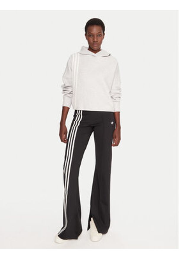 Adidas - adidas Bluza Off Placed 3-Stripes JW3596 Szary Regular Fit. Kolor: szary. Materiał: syntetyk