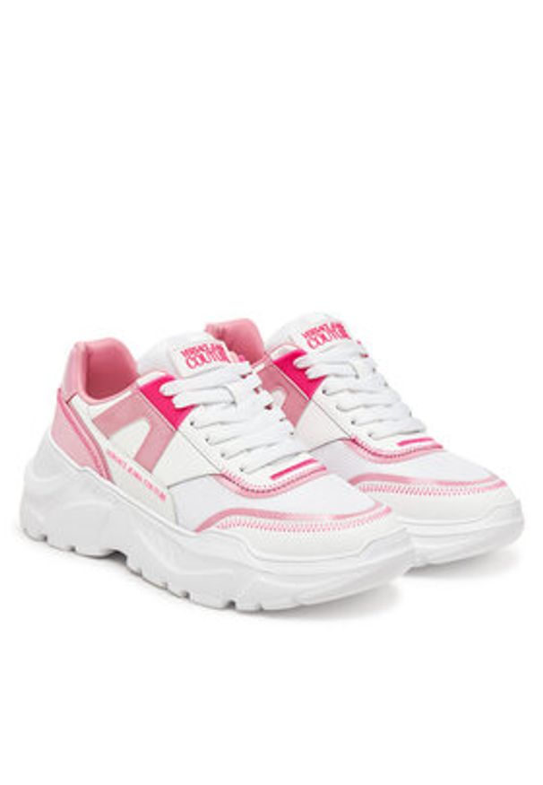 Versace Jeans Couture Sneakersy 78VA3SC4 Biały. Kolor: biały. Materiał: skóra