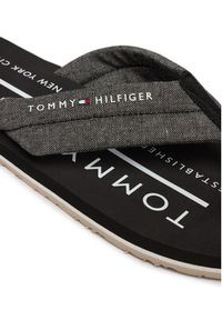 TOMMY HILFIGER - Tommy Hilfiger Japonki Hilfiger Chambray Beach Sandal FM0FM05751 Szary. Kolor: szary. Materiał: materiał #3