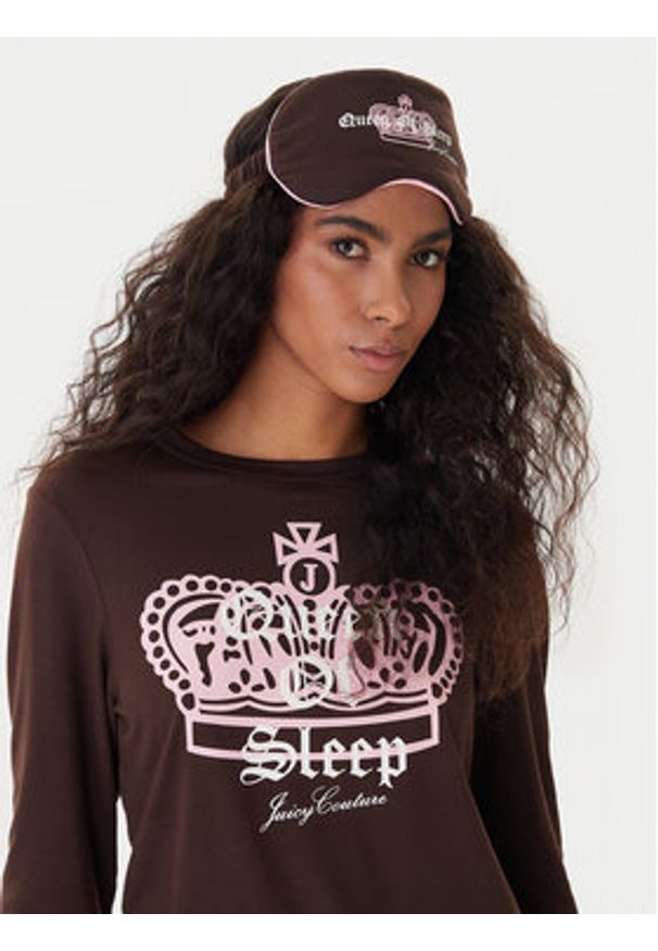 Juicy Couture Piżama JCLPJ225502 Brązowy Regular Fit. Kolor: brązowy. Materiał: syntetyk