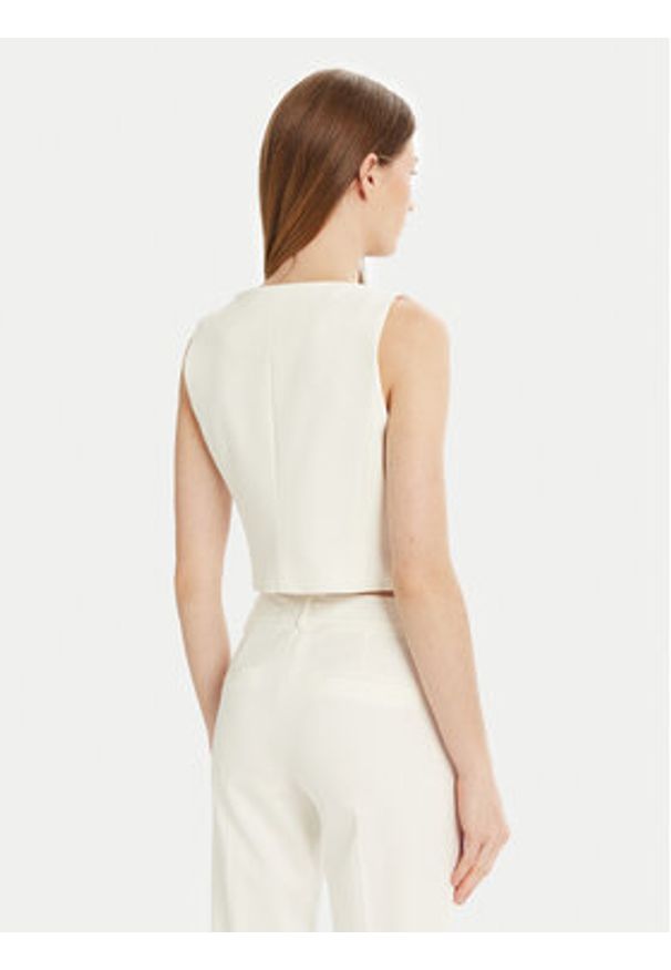 Marella Kamizelka Camper 2513911034 Biały Slim Fit. Kolor: biały. Materiał: syntetyk