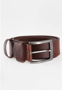 Volcano - Skórzany, brązowy pasek męski A-SMART. Kolor: brązowy. Materiał: skóra. Styl: klasyczny, casual, elegancki #1