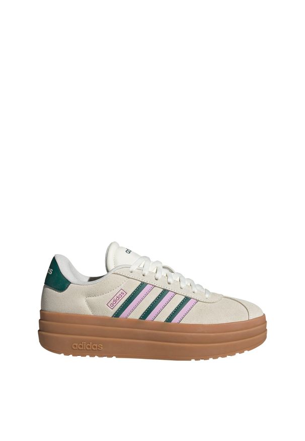 Adidas - Buty VL Court Bold. Kolor: zielony, biały, różowy, wielokolorowy. Obcas: na platformie