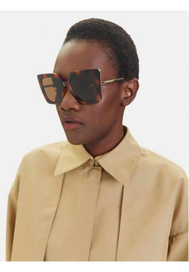 Max Mara Okulary przeciwsłoneczne MM0051 53E Brązowy. Kolor: brązowy