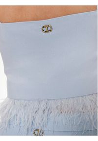 TwinSet - TWINSET Top 241TP2371 Błękitny Regular Fit. Kolor: niebieski. Materiał: syntetyk #3
