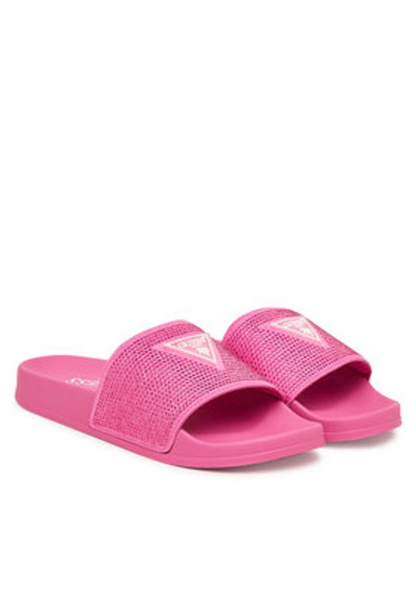Guess Klapki E6GZ16 BB00F Różowy. Kolor: różowy. Materiał: materiał