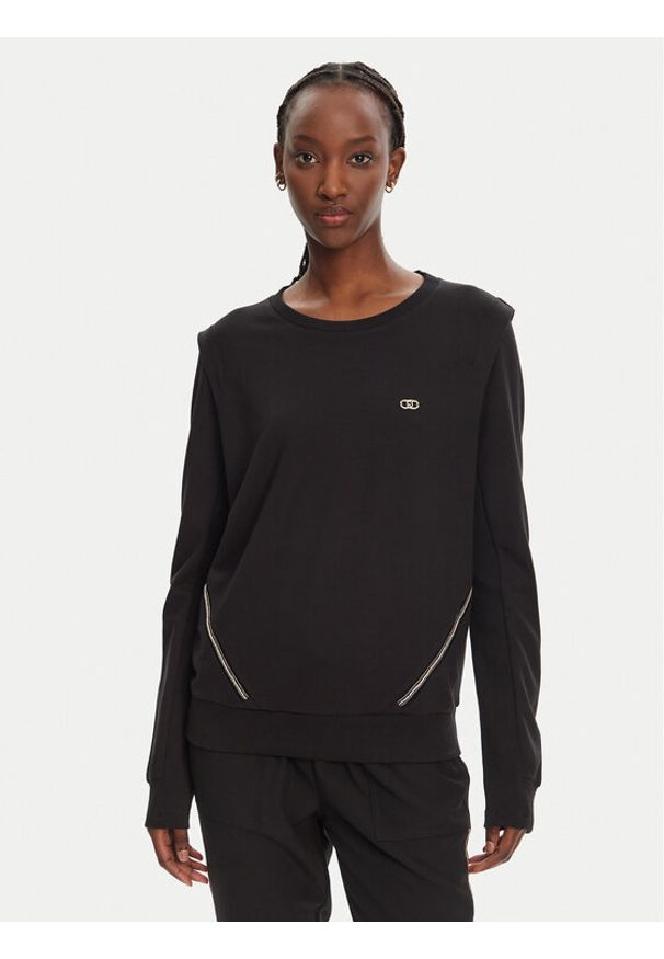 Liu Jo Sport Bluza TA5039 JS182 Czarny Relaxed Fit. Kolor: czarny. Materiał: wiskoza. Styl: sportowy