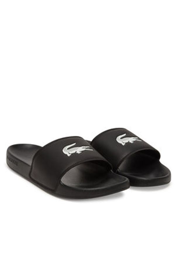 Lacoste Klapki Serve Sliders 7-49CMA0041 Czarny. Kolor: czarny. Materiał: skóra