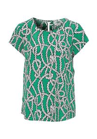 Cellbes Bluzka we wzory z krótkim rękawem zielony we wzory female zielony/ze wzorem 62/64. Kolor: zielony. Materiał: tkanina. Długość rękawa: krótki rękaw. Długość: krótkie. Styl: elegancki #1