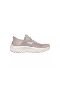 skechers - Damskie GO WALK FLEX GRAND ENTRY Slip-On Taupe. Zapięcie: bez zapięcia. Kolor: beżowy. Materiał: materiał
