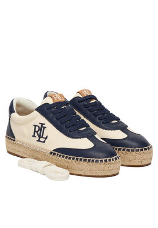 Lauren Ralph Lauren - LAUREN RALPH LAUREN Espadryle 802P04428001 Biały. Kolor: biały. Materiał: skóra