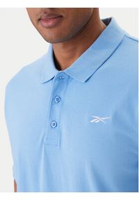 Reebok Polo Breen RK25562CCM Błękitny Regular Fit. Typ kołnierza: polo. Kolor: niebieski. Materiał: bawełna #5