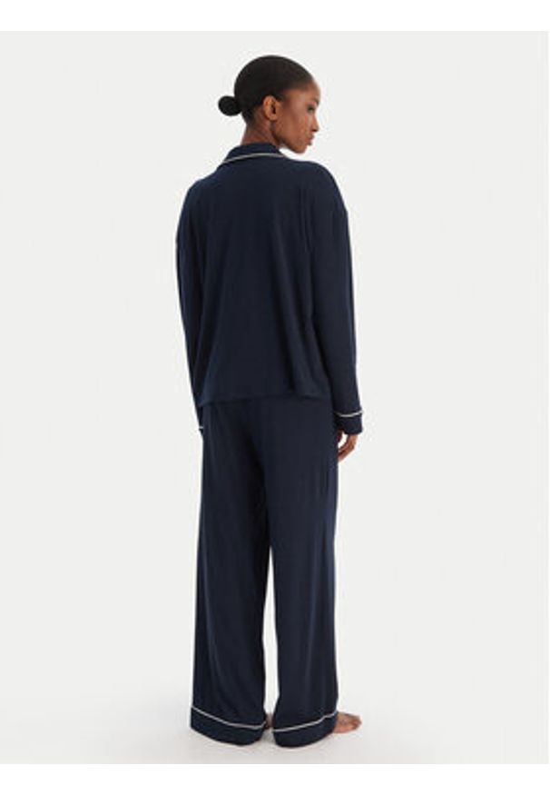 TOMMY HILFIGER - Tommy Hilfiger Piżama UW0UW06142 Granatowy Relaxed Fit. Kolor: niebieski. Materiał: bawełna