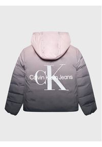 Calvin Klein Jeans Kurtka puchowa Gradient Reversible IU0IU00349 Szary Regular Fit. Kolor: szary. Materiał: syntetyk. Wzór: gradientowy