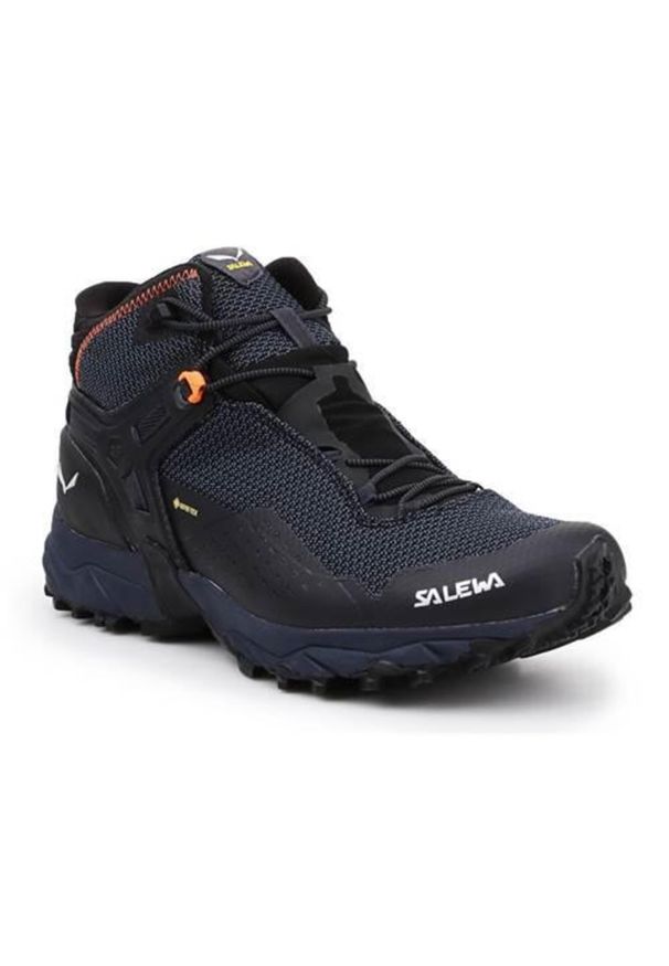 Buty trekkingowe męskie Salewa MS Ultra Flex 2 Mid Gtx. Wysokość cholewki: za kostkę. Zapięcie: sznurówki. Kolor: szary. Materiał: materiał, syntetyk, tkanina. Szerokość cholewki: normalna