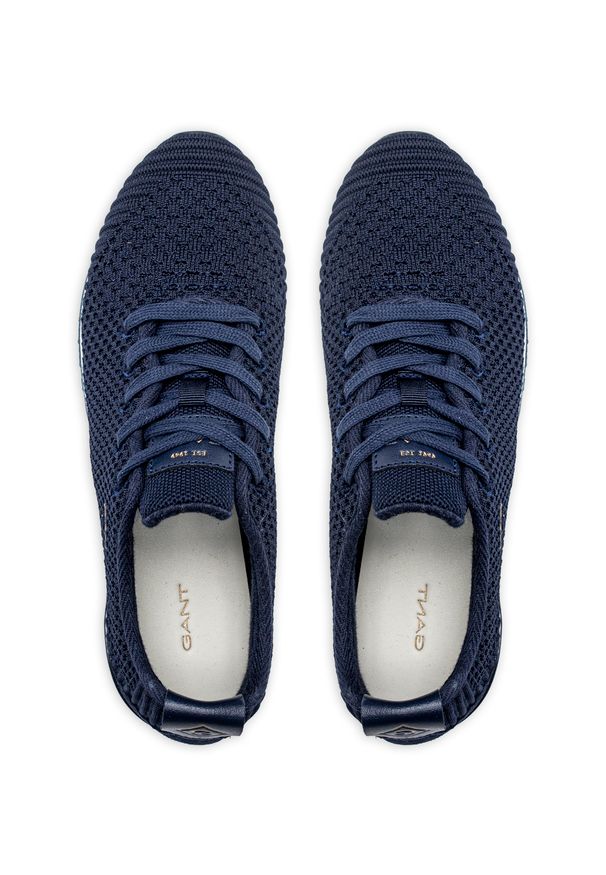 GANT - Sneakersy damskie granatowe Gant Bevinda 24538678-G69. Kolor: niebieski. Materiał: materiał