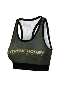 Stanik sportowy fitness siłownia MMA EXTREME HOBBY HAVOC. Kolor: zielony. Materiał: elastan, poliester. Sport: fitness