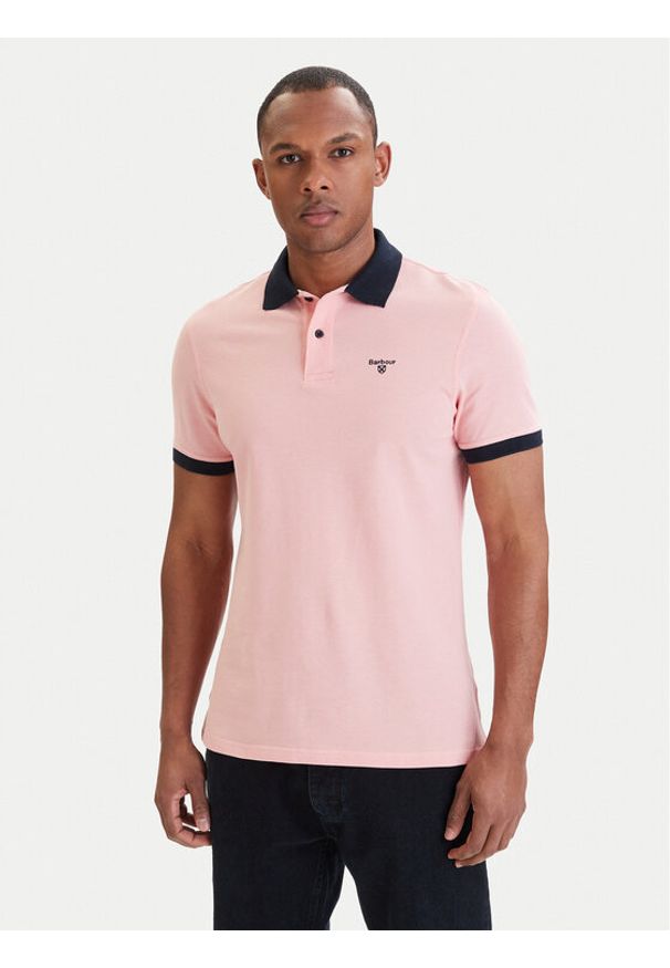 Barbour Polo Lynmouth MML1449PI95 Różowy jasny Regular Fit. Typ kołnierza: polo. Kolor: różowy. Materiał: bawełna