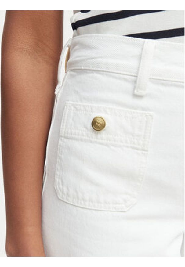 TOMMY HILFIGER - Tommy Hilfiger Jeansy 70s WW0WW48576 Biały Wide Leg. Kolor: biały