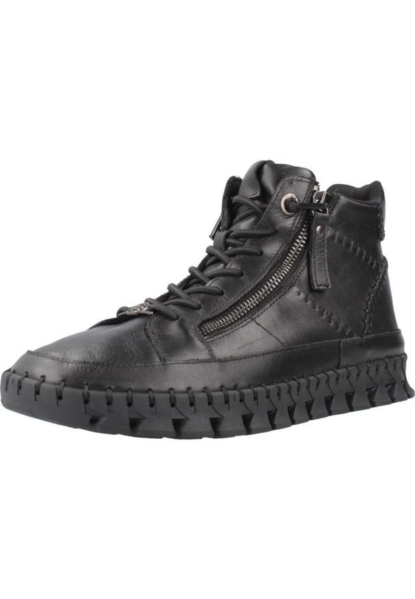 Carmela - Buty CARMELA 162708C Czarny. Kolor: czarny. Materiał: skóra, tkanina. Styl: sportowy