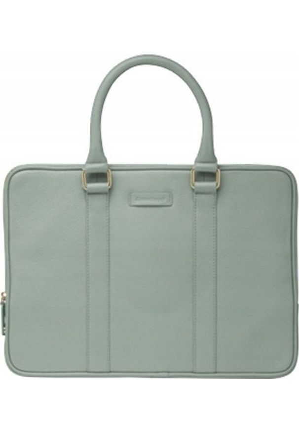 Torba dbramante Rome - Pebbled full-grain leather slim bag for MacBook Pro/Air 13" - Greenbay