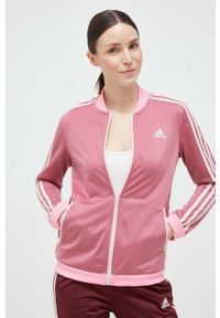 Adidas - adidas dres damski kolor różowy. Kolor: różowy. Materiał: dresówka #4