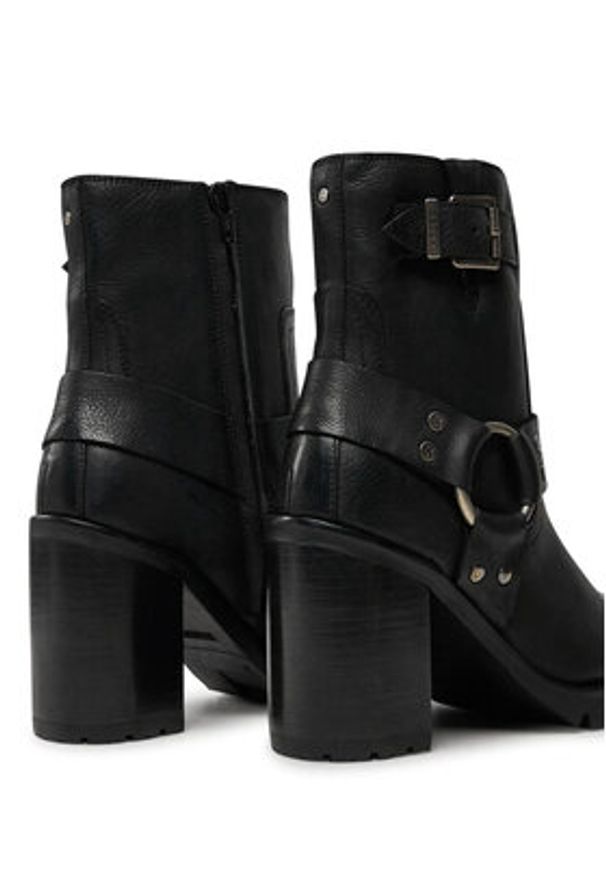 Bronx Botki New-Visor 34332-B Czarny. Kolor: czarny. Materiał: skóra