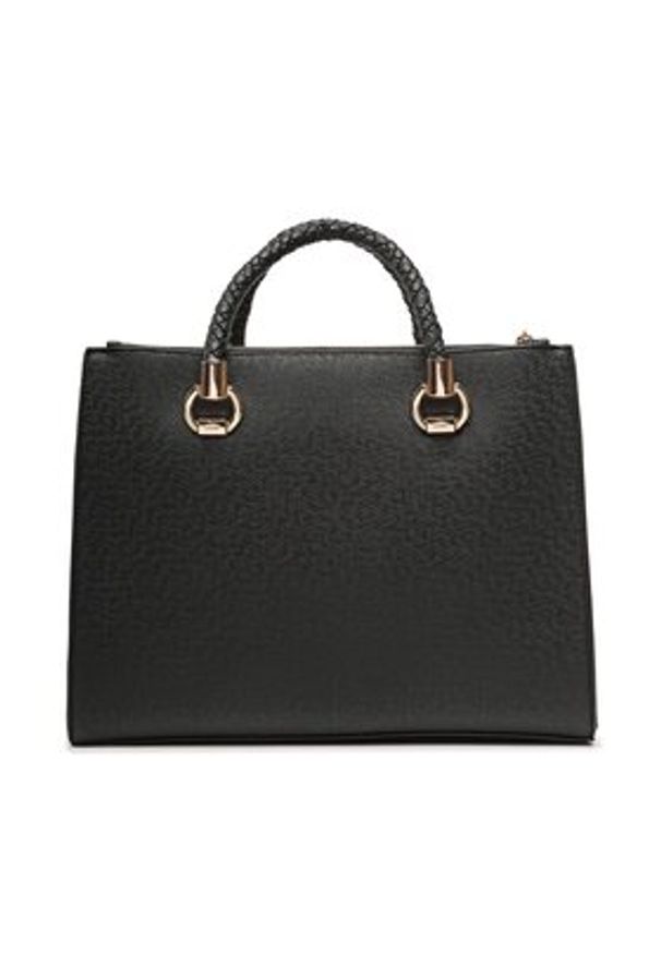 Liu Jo Torebka M Satchel Double AXX010 E0087 Czarny. Kolor: czarny. Materiał: skórzane