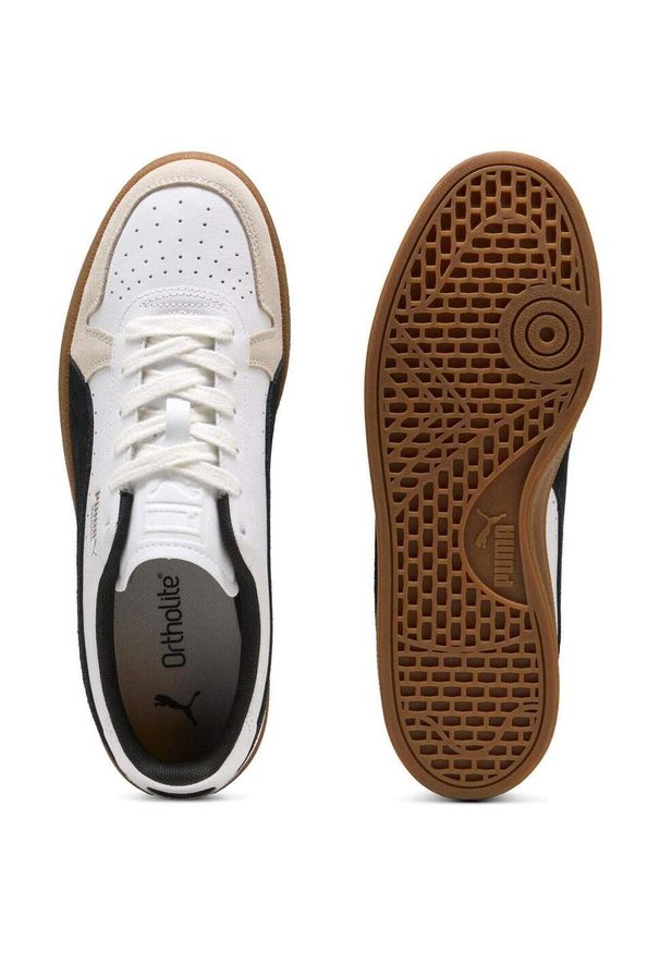 Buty sportowe Puma Indoor. Kolor: biały. Materiał: skóra ekologiczna, materiał