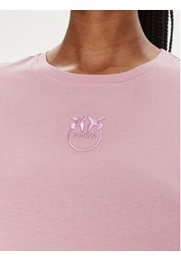 Pinko T-Shirt 100355 A1NW Różowy Regular Fit. Kolor: różowy. Materiał: bawełna #5