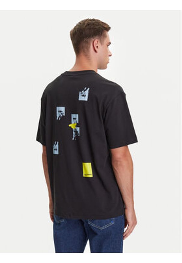 Karl Lagerfeld Jeans T-Shirt A3M17036 Czarny Relaxed Fit. Kolor: czarny. Materiał: bawełna