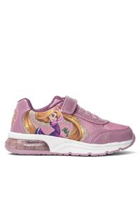 Geox - Sneakersy dziecięce różowe GEOX J Spaceclub Girl. Kolor: różowy. Materiał: skóra, syntetyk, guma, materiał. Wzór: aplikacja, motyw z bajki. Sport: turystyka piesza