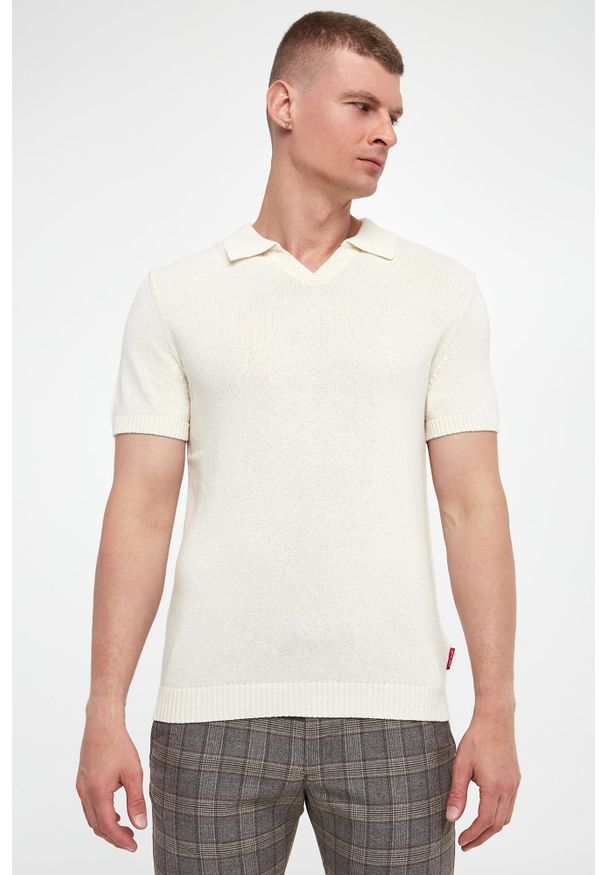 JOOP! Jeans - Sweter męski z kołnierzykiem Beloro JOOP! JEANS