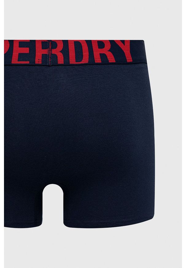 Superdry Bokserki (2-pack) męskie kolor granatowy. Kolor: niebieski. Materiał: bawełna