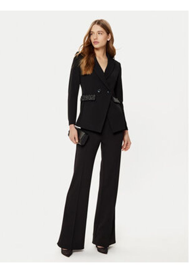 Rinascimento Spodnie materiałowe CFC0121872003 Czarny Regular Fit. Kolor: czarny. Materiał: syntetyk