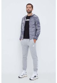 Hummel spodnie dresowe kolor szary z nadrukiem. Kolor: szary. Materiał: dresówka. Wzór: nadruk #3