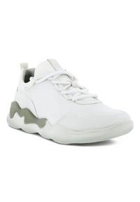 ecco - Buty do chodzenia damskie Ecco Elo Low. Zapięcie: sznurówki. Kolor: biały. Materiał: skóra. Szerokość cholewki: normalna. Sport: turystyka piesza