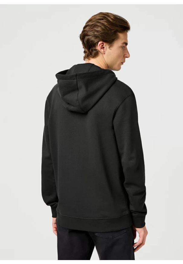 Wrangler - WRANGLER MĘSKA BLUZA WRANGLER GRAPHIC ZIP HOODIE FADED BLACK 112362888
