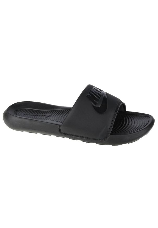 Klapki Nike Victori One Slide M CN9677-004 czarne. Okazja: na plażę. Kolor: czarny. Materiał: syntetyk, guma