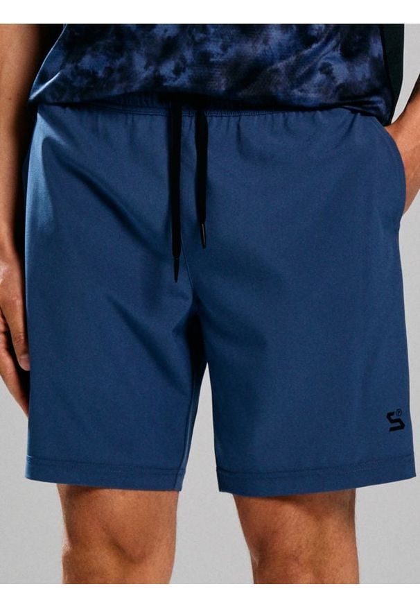 Sinsay - Szorty sportowe SNSY PERFORMANCE - niebieski. Kolor: niebieski. Styl: sportowy
