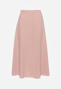 Renee - Jasnoróżowa Midi Spódnica Rozkloszowana o Klasycznym Fasonie Namettia. Okazja: na co dzień. Kolor: różowy. Styl: klasyczny #4