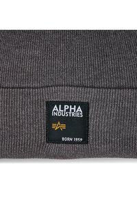 Alpha Industries Czapka Label Beanie 118934 Szary. Kolor: szary. Materiał: materiał