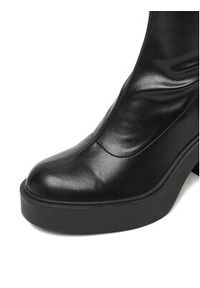 DeeZee Kozaki 9529A Czarny. Kolor: czarny. Materiał: materiał, syntetyk, skóra #4