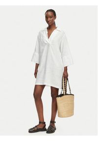 GANT - Gant Sukienka letnia 4503508 Biały Relaxed Fit. Kolor: biały. Materiał: len. Sezon: lato #3