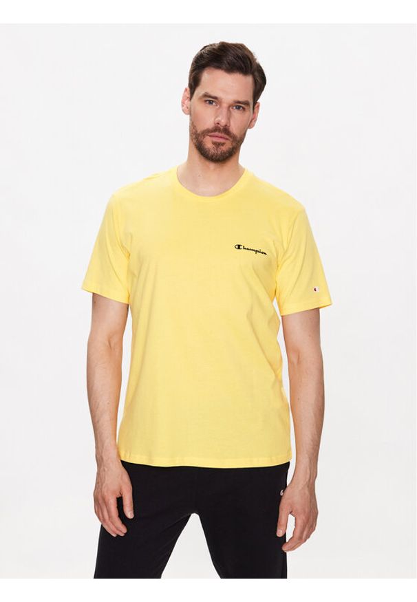 Champion T-Shirt 218539 Żółty Regular Fit. Kolor: żółty. Materiał: bawełna