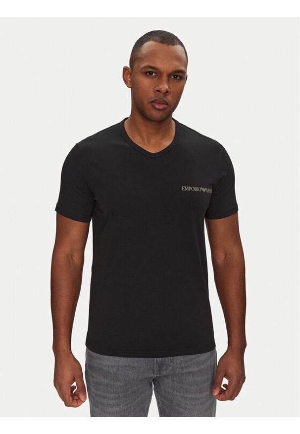 Emporio Armani Underwear Komplet 2 t-shirtów EM000392 AF10779 MC005 Czarny Regular Fit. Kolor: czarny. Materiał: bawełna