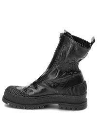 Czarne Botki Armodo Modne Obuwie Damskie. Zapięcie: zamek. Kolor: czarny. Materiał: materiał, skóra. Styl: elegancki #4