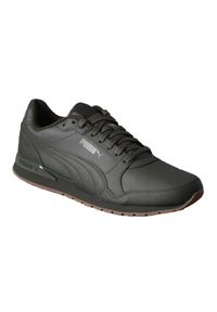 Puma - Męskie Buty Sportowe St Runner V3 Z Krowiej Skóry. Kolor: czarny. Materiał: skóra. Sport: turystyka piesza
