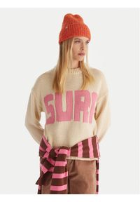 Roxy Sweter Exploring Heart ERJSW03674 Beżowy Regular Fit. Kolor: beżowy. Materiał: akryl #1