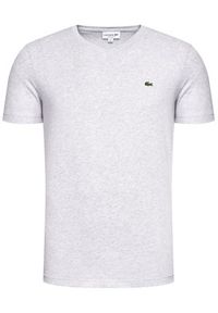 Lacoste T-Shirt TH2036 Szary Regular Fit. Kolor: szary. Materiał: bawełna #4